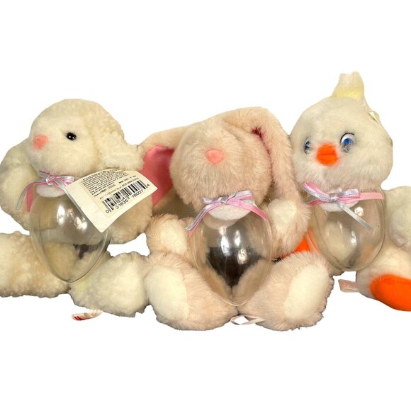 Lot of 3 Sweet Treat's Easter Candy or Toy holder Rabbit Chick Lamb - Picture 1 of 15